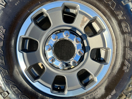 18" Ford F-250 F-350 OEM TREMOR rims wheels 10482 tires 35" DURATRAC R/T Texas Truck Tire