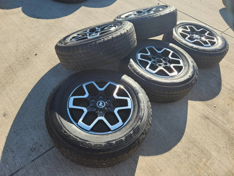 18" Ford Bronco wheels rims black 10389 Ranger tires 2022 2023 2024 2025 Texas Truck Tire