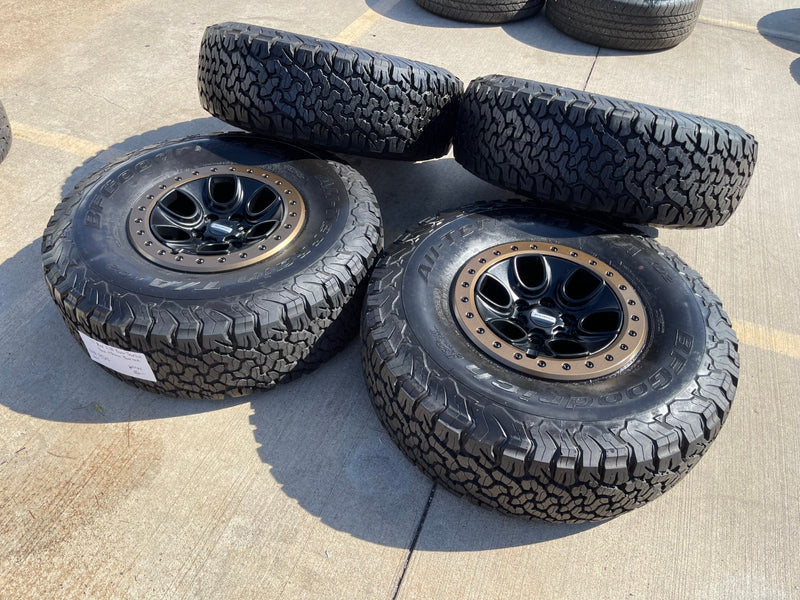 17" Ford F-150 Raptor OEM BEADLOCK rims wheels BRONZE 10459 95210 BFG 37" NEW Texas Truck Tire