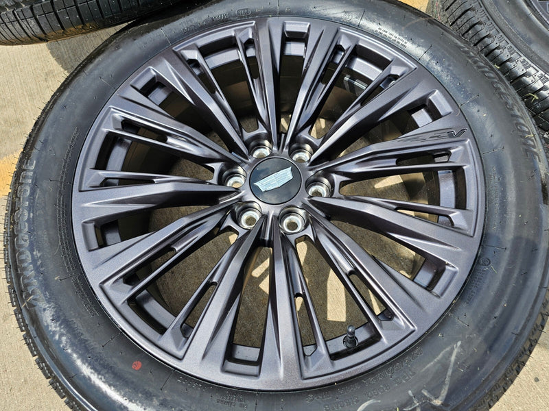 22" Cadillac Escalade V V600 Platinum OEM ORIGINAL wheels rims 2025 2026 NEW Texas Truck Tire
