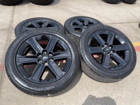 22" Ford F-150 LOBO LARIAT OEM black rims wheels tires Expedition 2026 2027 NEW Texas Truck Tire