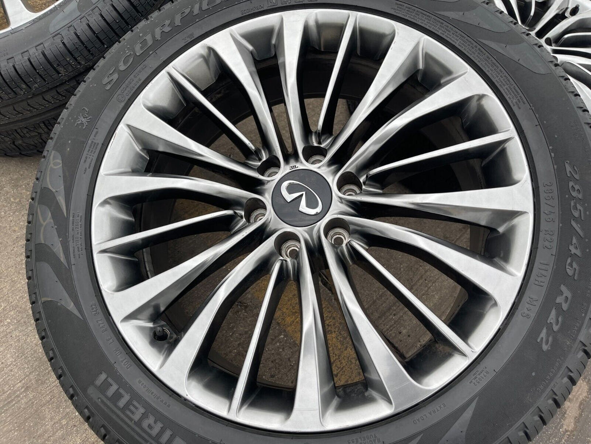 22" Infiniti QX80 QX56 Nissan Titan OEM wheels rims 73807 tires NEW Texas Truck Tire