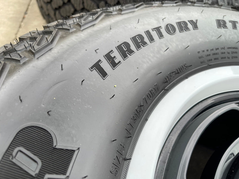 17" Ford Bronco HERITAGE Edition wheels rims white 2025 2026 GOODYEAR 35" NEW Texas Truck Tire