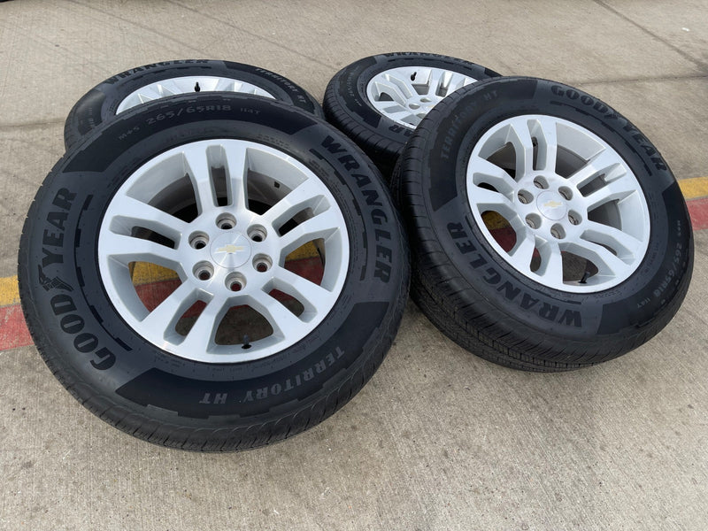 18" Chevy Silverado Suburban Tahoe OEM 5646 wheels rims Yukon Sierra GOODYEAR Texas Truck Tire