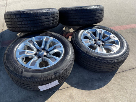 20" Dodge Ram 1500 OEM Laramie Long Horn 2678 2682 wheels rims MICHELIN DEFENDER Texas Truck Tire