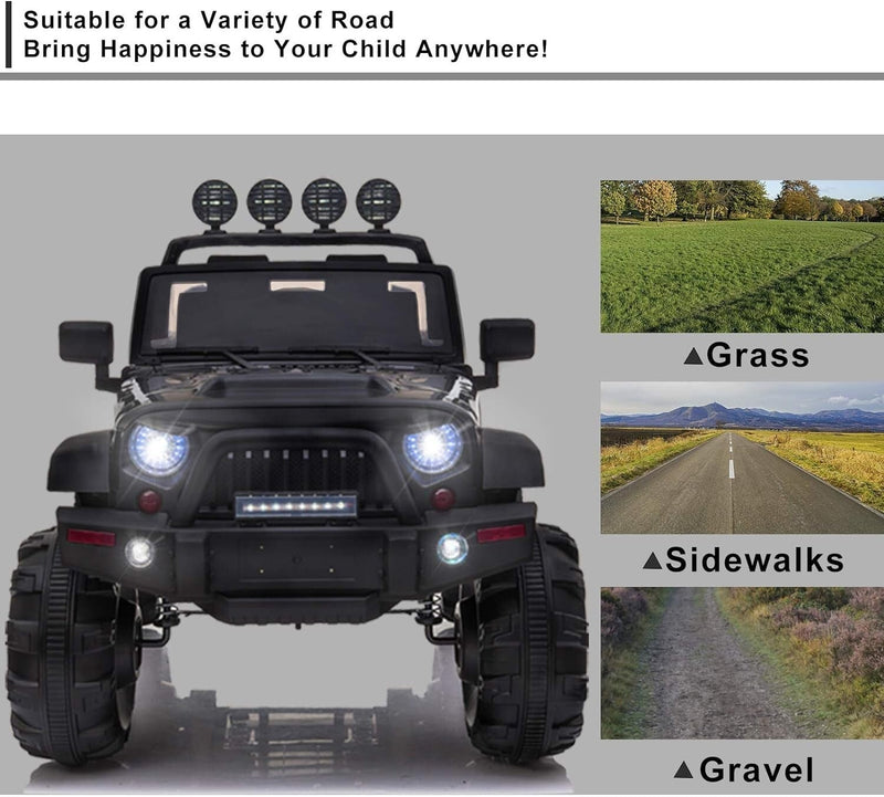 12V Electric Ride-On Pickup Truck for Kids with 3 Speeds and Remote Control