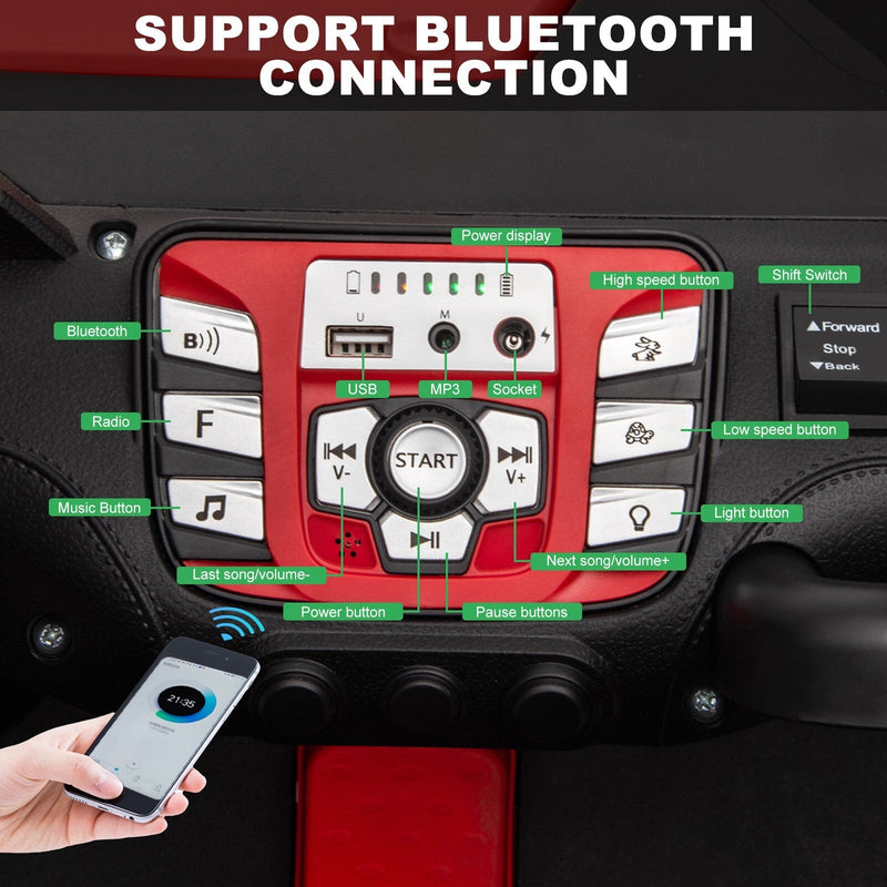 24V Kids 2-Seater Off-Road Ride-On UTV Car with 400W Motor, EVA Wheels, and Remote Control - Purple