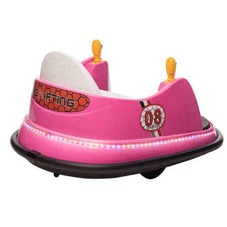 6V Kids Ride-On Bumper Car with Remote Control, 360° Spin and Flashing Lights for Toddlers