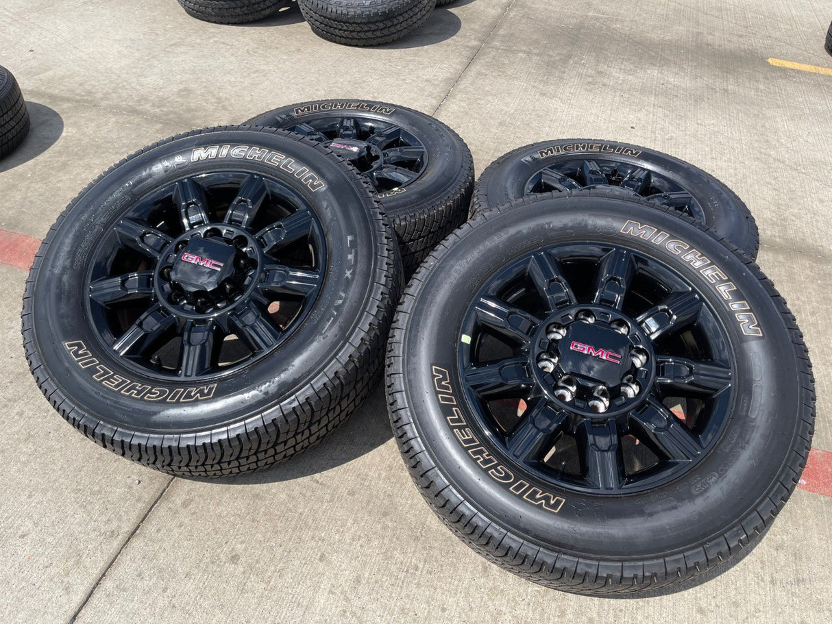 20" GMC Sierra AT4X 2500 3500 OEM 14137 5963 wheels rims Silverado NEW MICHELIN Texas Truck Tire