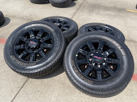 20" GMC Sierra AT4X 2500 3500 OEM 14137 5963 wheels rims Silverado NEW MICHELIN Texas Truck Tire