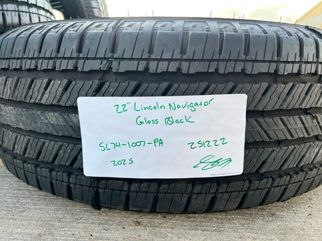 22" Lincoln Navigator OEM 10665 rims wheels BLACK LABEL 2025 2026 MICHELIN NEW Texas Truck Tire