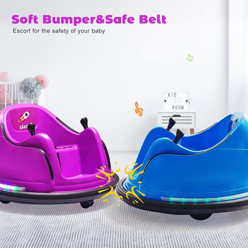 Electric Bumper Car Ride-On Toy for Kids 1.5-6 Years Old - 66lbs Weight Capacity
