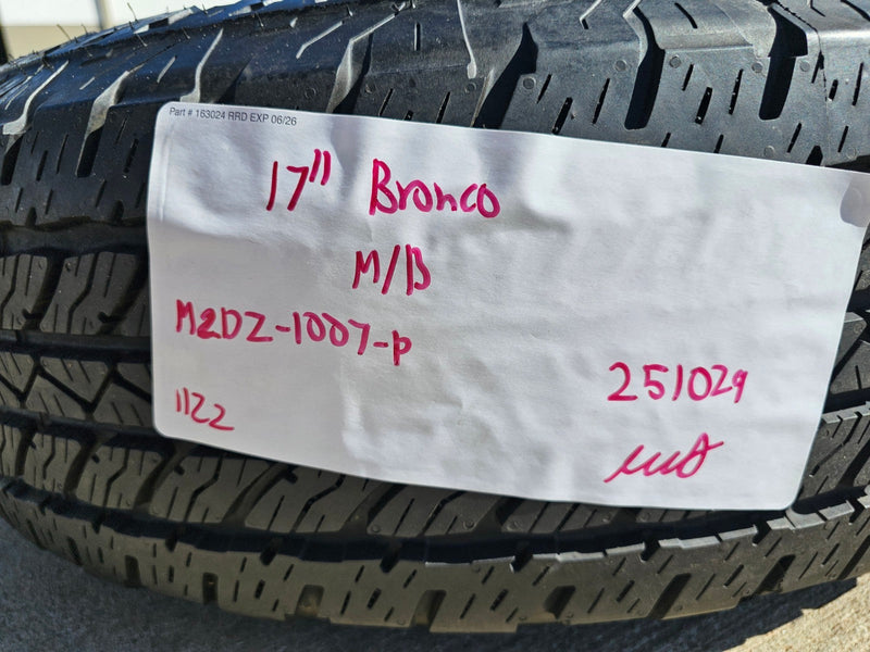 17" Ford Bronco wheel rim 95292 10383 tire 2023 2024 2025 2026 Ranger spare NEW Texas Truck Tire