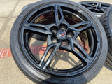 19" + 20" Chevy Corvette C8 OEM 14007 14008 wheels rims BLACK TPMS Texas Truck Tire