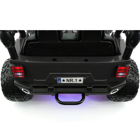 12V CHILDREN'S RIDE-ON JEEP TRUCK CAR, DUAL POWERFUL MOTORS, TWO SEAT CAPACITY, HIGH-GRIP TYRES, LED LIGHTS & REMOTE CONTROL