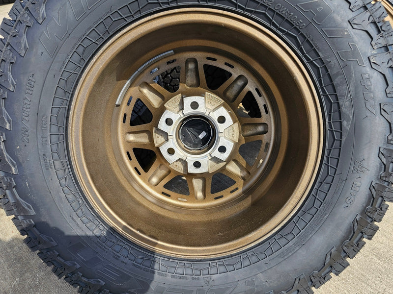 17" 4Runner Toyota Tacoma OEM BRONZE wheels rims FJ FALKEN WILDPEAK A/T4 NEW Texas Truck Tire