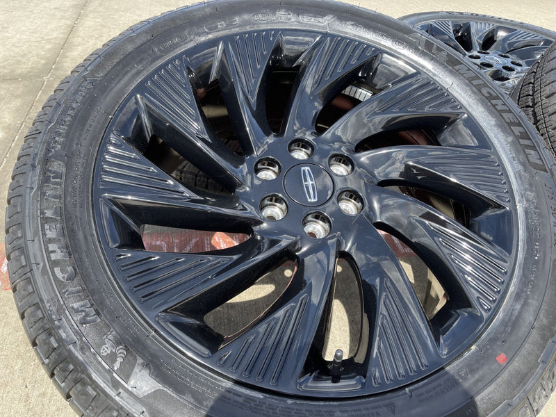 22" Lincoln Navigator OEM 10665 rims wheels BLACK LABEL 2025 2026 MICHELIN Texas Truck Tire