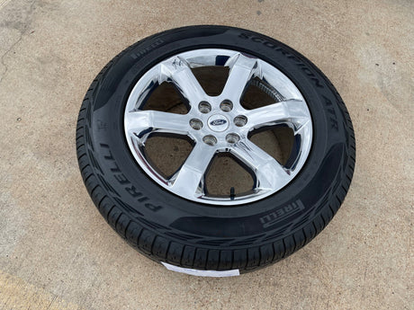 20" Ford F-150 OEM rim wheel CHROME 10347 Expedition spare PIRELLI A/T NICE Texas Truck Tire
