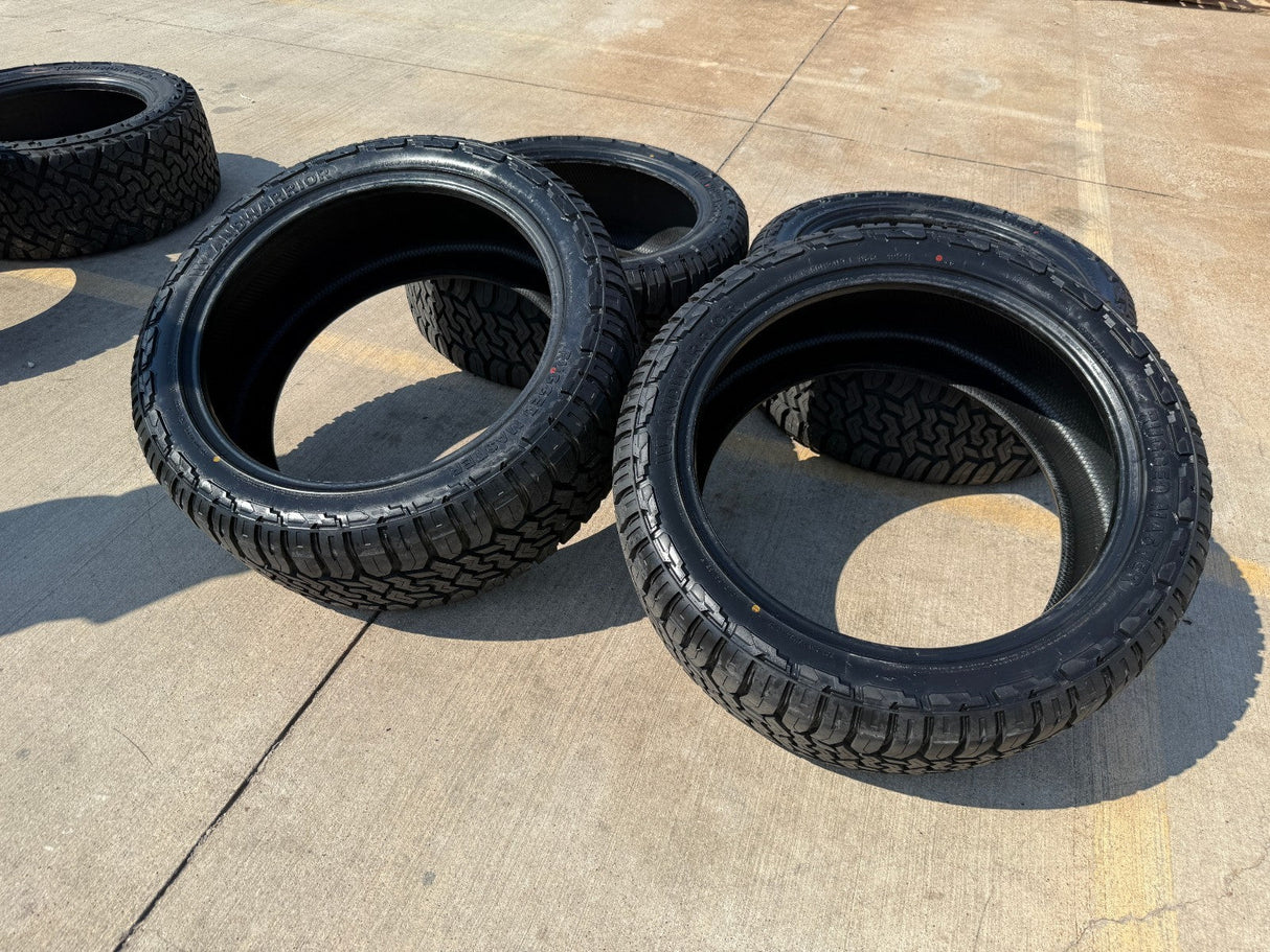 (4) 35x12.5x24 Land Warrior Rugged Master X/T tires F-150 Silverado LT 12 ply F Texas Truck Tire