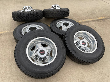 17" GMC Sierra Chevy Silverado 3500 Dually rims wheels OEM 5519 5520 DISCOUNTED Texas Truck Tire