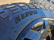 20" 20x9 Black Widow Chevy Silverado OEM GMC Sierra wheels rims 35" KENDA NEW Texas Truck Tire