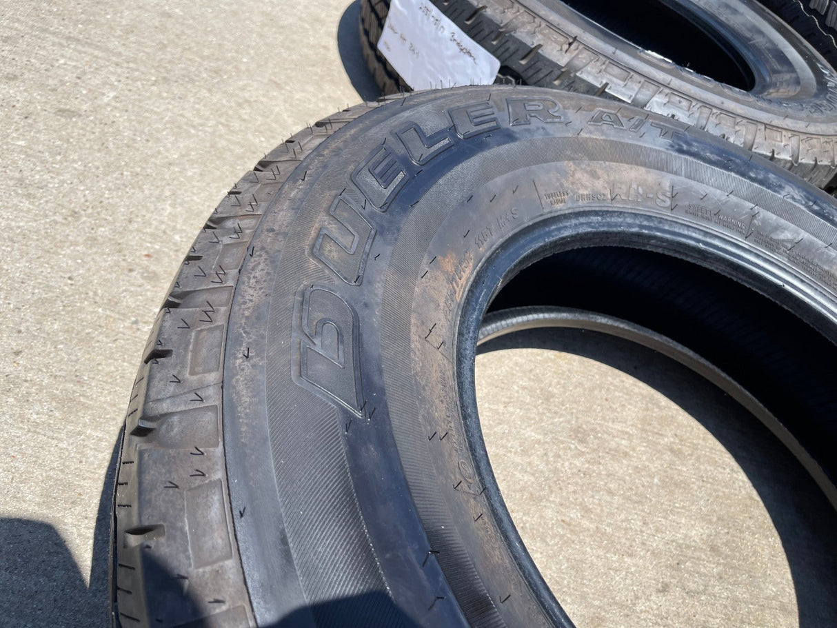(5) 255/75/17 Bridgestone Dueler A/T tires Jeep Wrangler Ford Bronco Texas Truck Tire