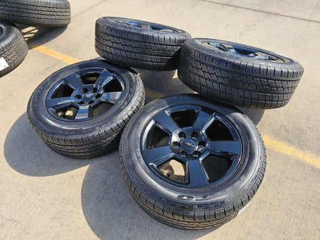 20" Chevy Silverado 1500 Tahoe Suburban OEM wheels rims 5652 5754 tires GMC Texas Truck Tire