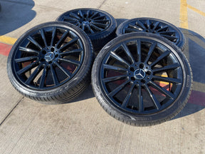 19" Mercedes AMG C E S Class OEM 85450 85451 wheels rims tires PIRELLI Texas Truck Tire