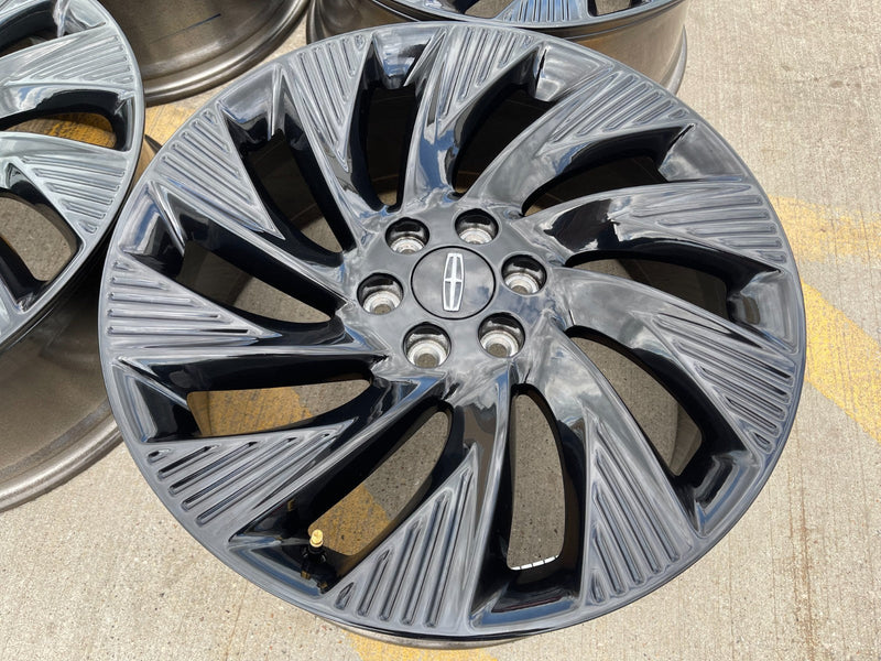 22" Lincoln Navigator OEM 10665 rims wheels BLACK LABEL 2025 2026 2027 NEW Texas Truck Tire