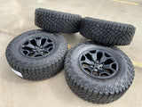 18" Dodge Ram 1500 TRX RHO Black OEM 66002 wheels rims TERRITORY A/T 35" NEW Texas Truck Tire