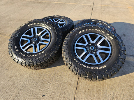 (4) 17" INEOS Grenadier OEM black wheels rims 8775 tires 2024 2025 2026 NEW BFG Texas Truck Tire