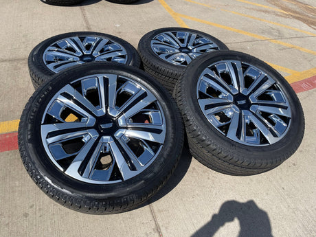 24" Cadillac Escalade IQ PLATINUM EV OEM wheels rims 2500 Hummer 2025 2026 NEW Texas Truck Tire