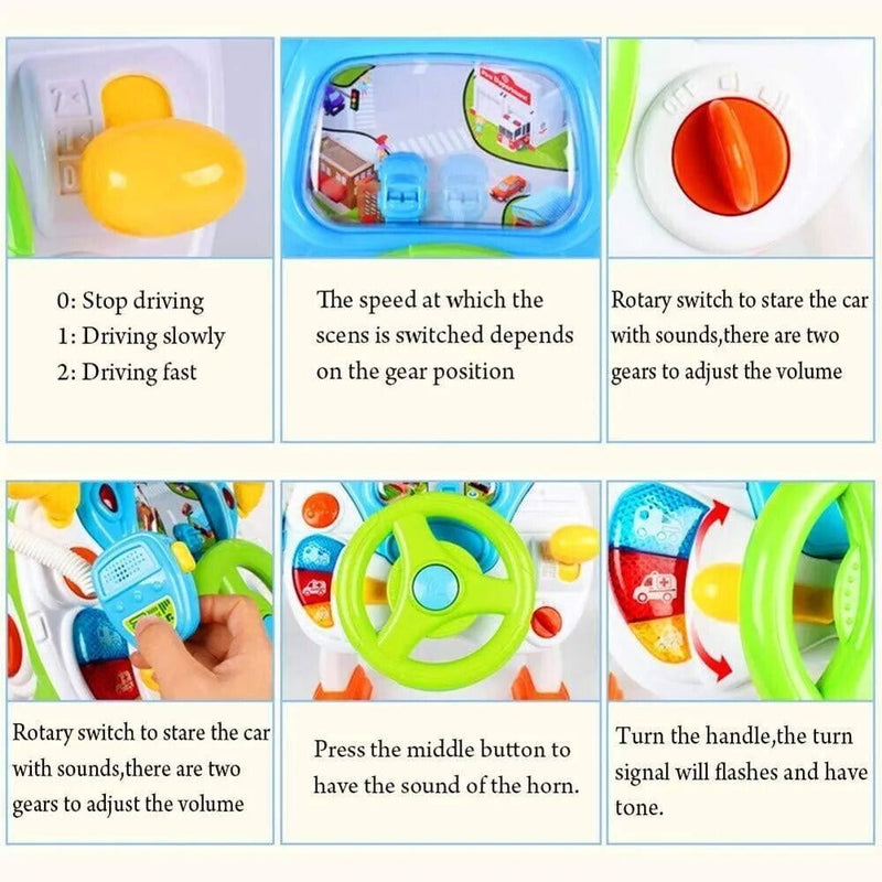 Interactive Toy Steering Wheel for Toddlers - Perfect for Imaginative Play and Motor Skills Development