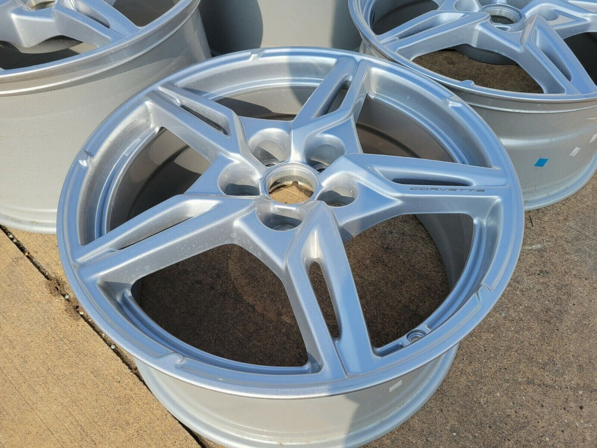 19" + 20" Chevy Corvette C8 OEM 14007 14008 wheels rims 2023 2024 2025 2026 NEW Texas Truck Tire