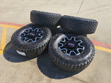 18" GMC Sierra AT4X Chevy Trail Boss 2500 OEM 14136 wheels rims GOODYEAR 35" NEW Texas Truck Tire