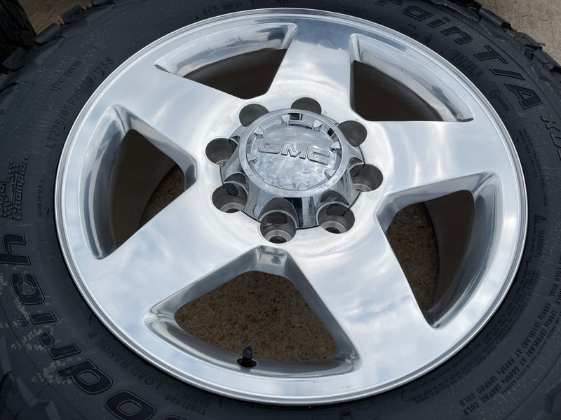 20" Chevy Silverado GMC Sierra 2500 3500 OEM 5503 rims wheels BFG KO3 A/T NEW Texas Truck Tire