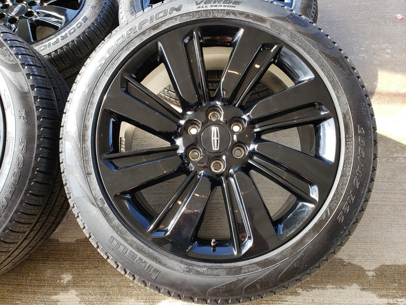 22" Lincoln Navigator OEM rims wheels Black Label 95384 10496 tires NEW Texas Truck Tire