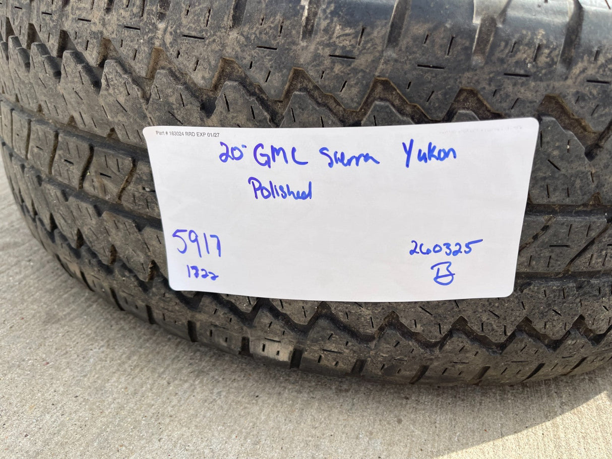 20" GMC Sierra Yukon Denali OEM 5917 wheels rims Chevy 2021 2022 2023 2025 2026 Texas Truck Tire