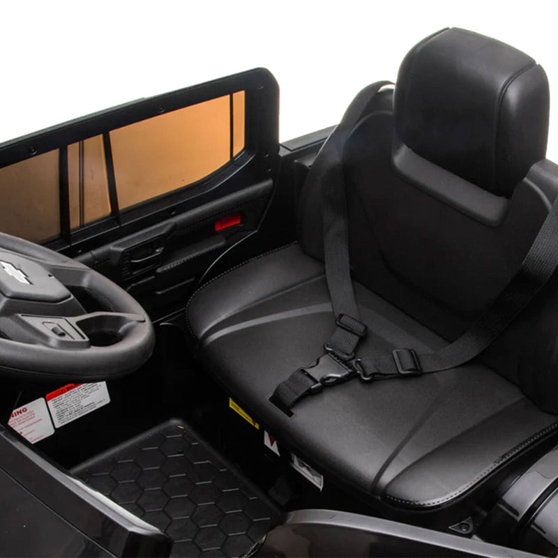 Black Chevy Silverado 4x4 Trail Boss Monster Truck Ride-On with Big Wheels