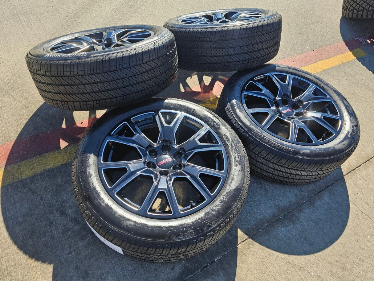 22" GMC Yukon Sierra Chevy Tahoe Escalade OEM 5944 wheels rims 2025 2026 NEW Texas Truck Tire