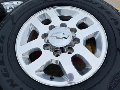 18" Chevy Silverado GMC Sierra 2500 3500 OEM 5502 wheels rims tires GOODYEAR Texas Truck Tire