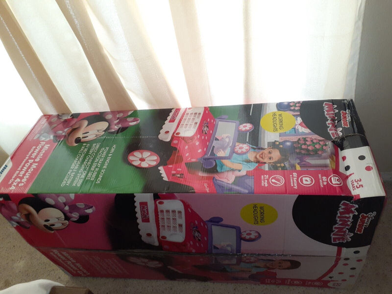 Minnie Mouse Electric Ride-On Pink Flower Power 6V 4x4 Brand New in Packaging