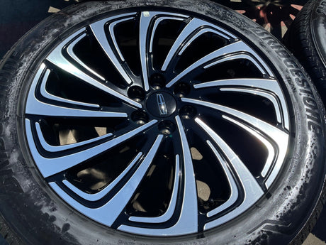 22" Lincoln Navigator OEM 10666 rims wheels BLACK LABEL 2026 BRIDGESTONE NEW Texas Truck Tire