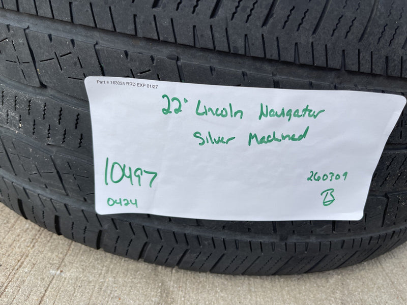 (1) 22" Lincoln Navigator BLACK LABEL OEM 10497 rim wheel 2022 2023 2024 GENERAL Texas Truck Tire