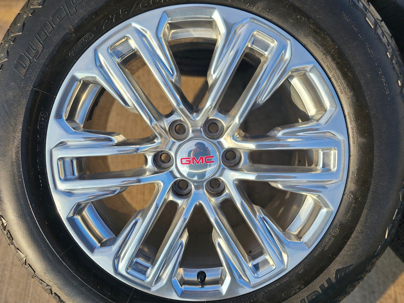 20" GMC Yukon Sierra Tahoe Silverado OEM 2120 14024 wheels rims tires Texas Truck Tire