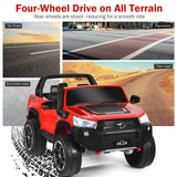 2-Seater Toyota Hilux Ride On Truck with Remote Control - 4WD, 2*12V Battery Powered