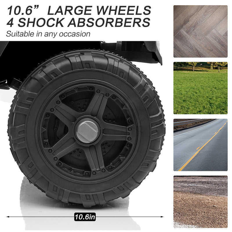 12V Kids Ride-On Truck with Remote Control, Power Wheels, and LED Lights