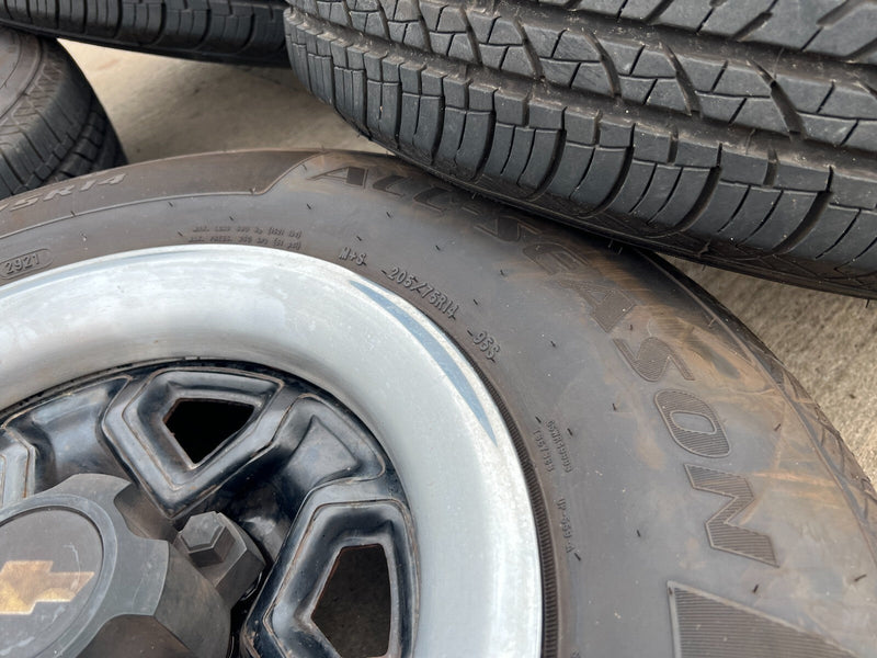 14" Chevy C1500 Blazer Old School Chevy wheels rims GMC tires 5x120 5x4.75 Texas Truck Tire