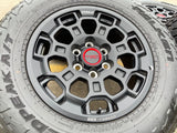 18" Toyota Tundra TRD BBS FORGED OEM black 95458 wheels rims Sequoia FALKEN A/T3 Texas Truck Tire