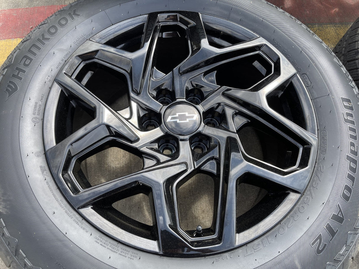 20" GMC Sierra Yukon AT4 Tahoe Silverado 95369 OEM wheels rims HANKOOK NEW 2026 Texas Truck Tire